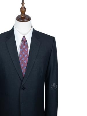 Bộ suit xám đen biên đỏ hai nút TGS217